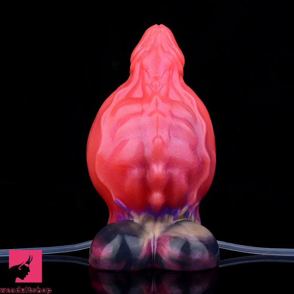 5.12in Fantasy Odd Silicone Soft Inflatable Spraying Water Dildo For Clit