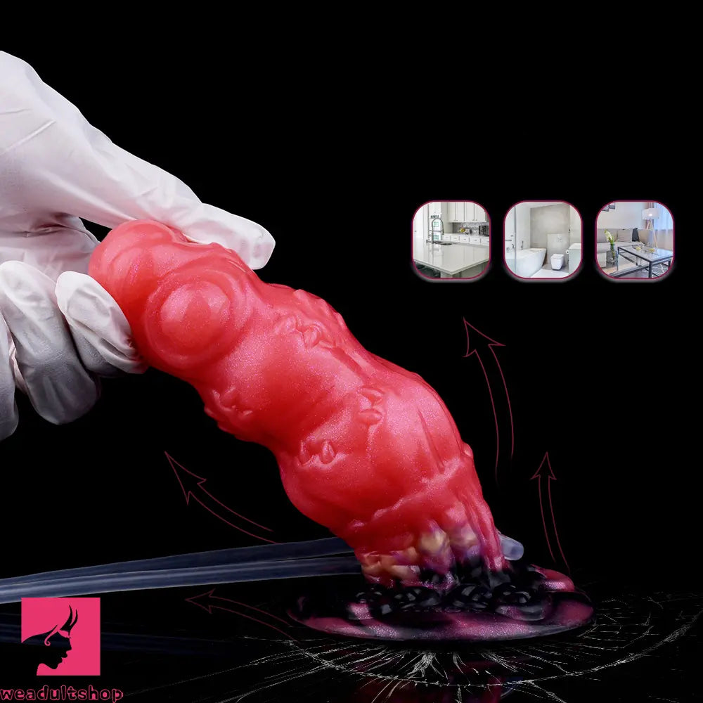 5.91in Fantasy Odd Silicone Soft Inflatable Spraying Water Dildo Sex Toy