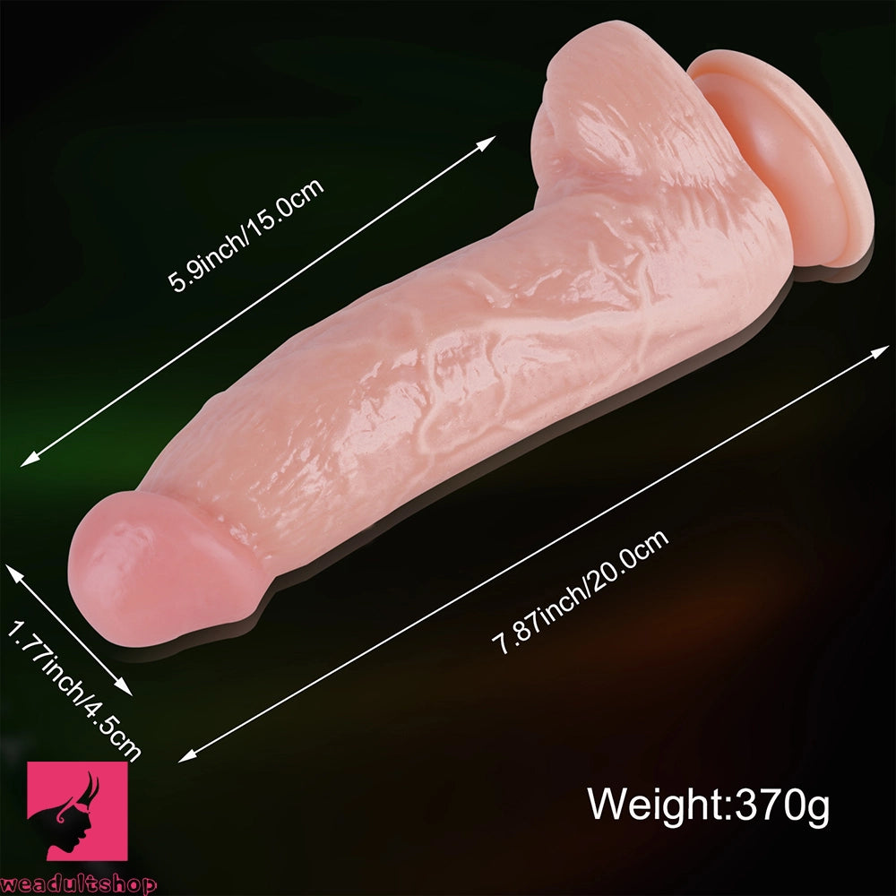 7.87in Realistic Penis PVC Skin Feel Phallus Skin Sex Toy For Women