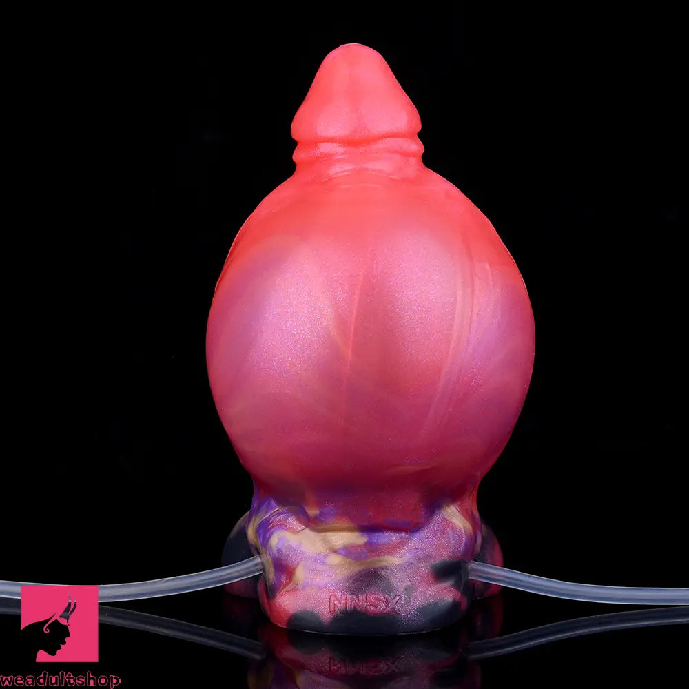 5.12in Fantasy Odd Silicone Soft Inflatable Spraying Water Dildo For Clit