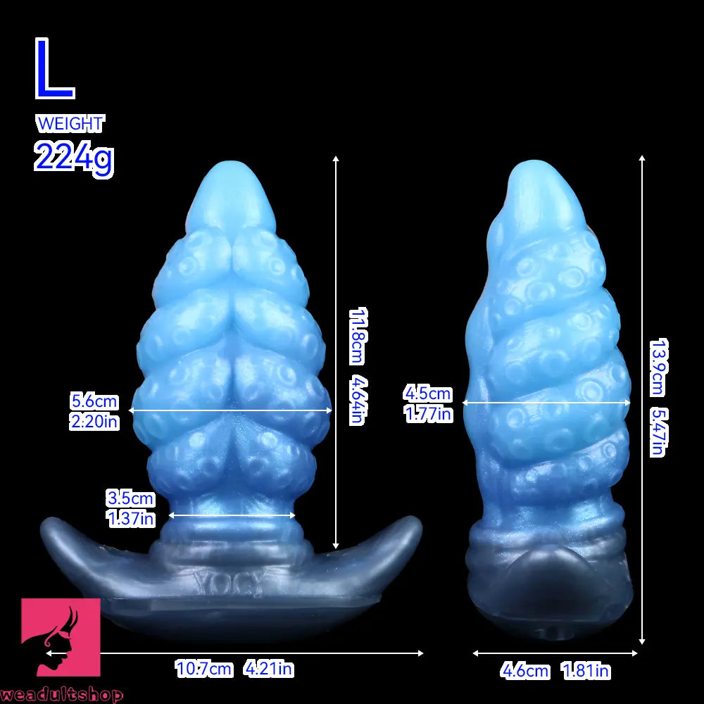 2.91in-9.05in Octopus Vibrating Anchor Dildo Anal Plug Wearable Mouth Gag