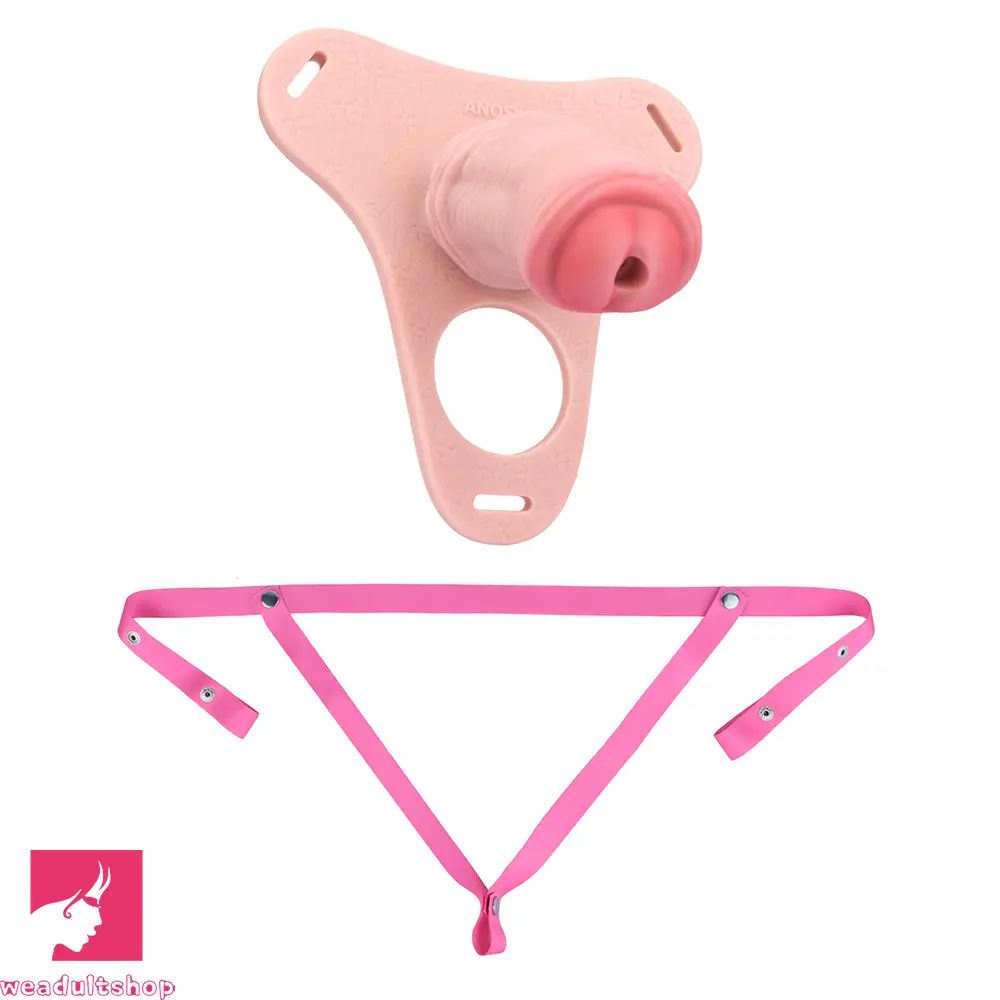 5.31in Silicone Horse Animal Penis Cage Strap on Chastity Dildo With Lock