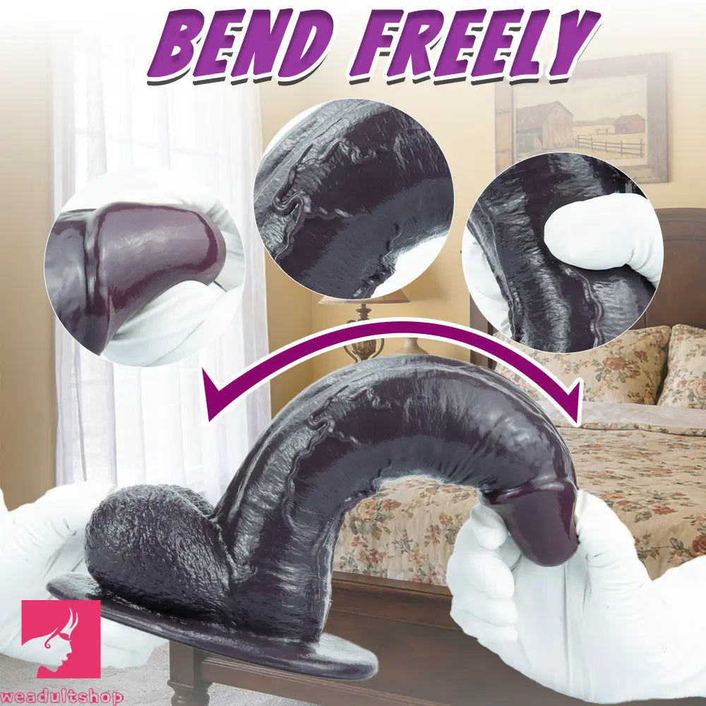 8.26in 9.84in 11in Realistic Feeling Silicone Big Soft And Bendable Anal Dildo
