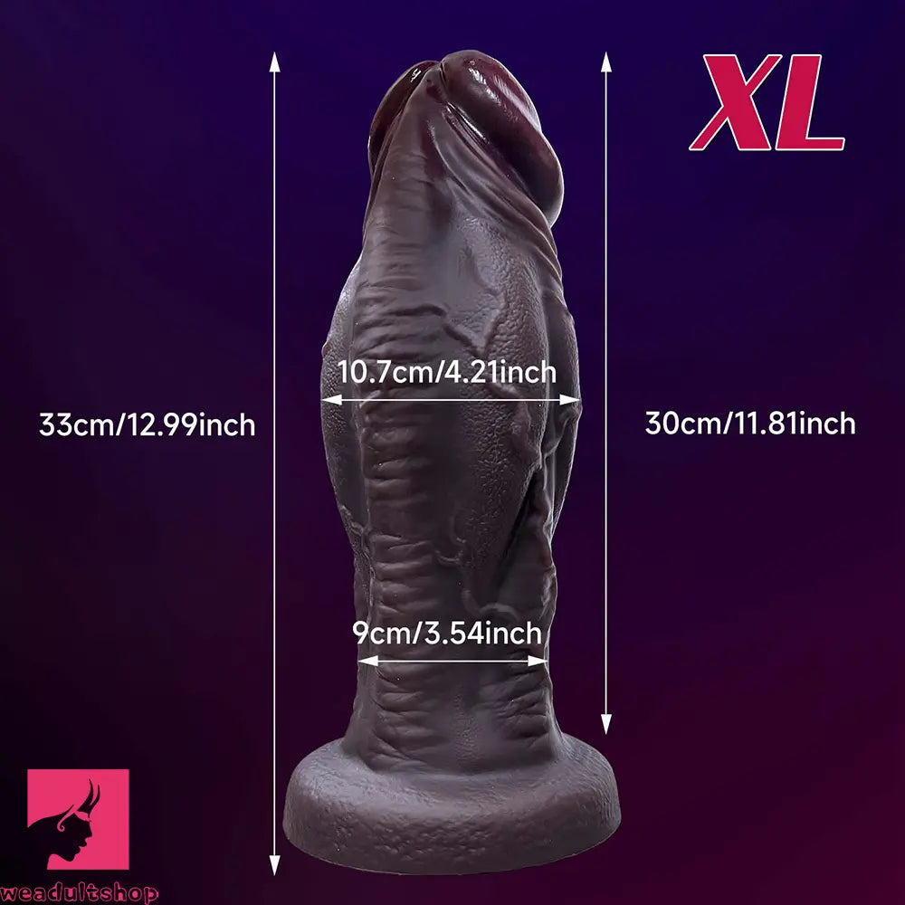 6.69in 8.66in 10.24in 11.42in 12.99in Thick Glans Real Veins Flirting Toy Dildo