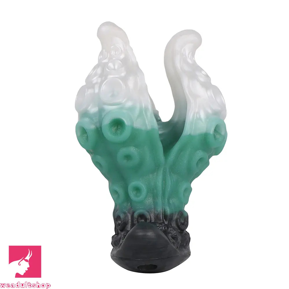 4.25in 5.15in 6.22in Odd Anchor Strap on Vibrating Mouth Gag Tentacle Dildo