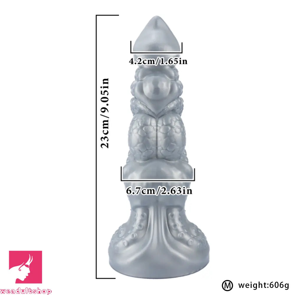 6.69in 9.05in 11.02in Dragon Tentacle Monster Silicone Butt Plug Solo Dildo