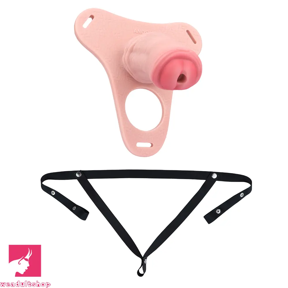 5.31in Silicone Horse Animal Penis Cage Strap on Chastity Dildo With Lock