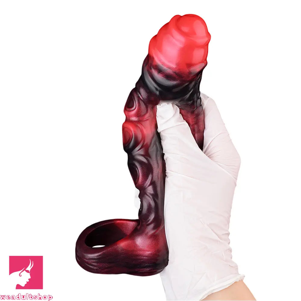 5.98in 7.09in Silicone Tentacle Sleeve Knot Vibrating Hollow Female Dildo
