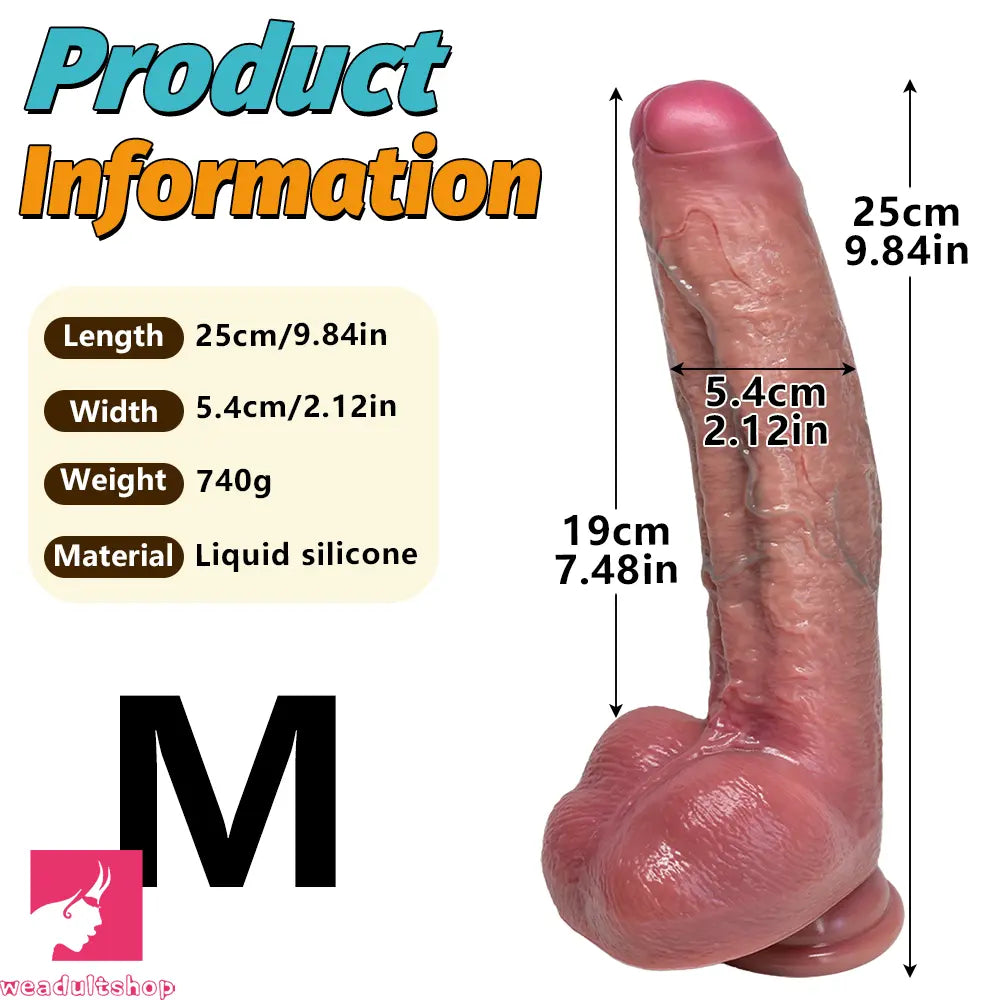 8.07in 9.84in 12in Dual Density Silicone Foreskin Uncut Strap on Real Dildo