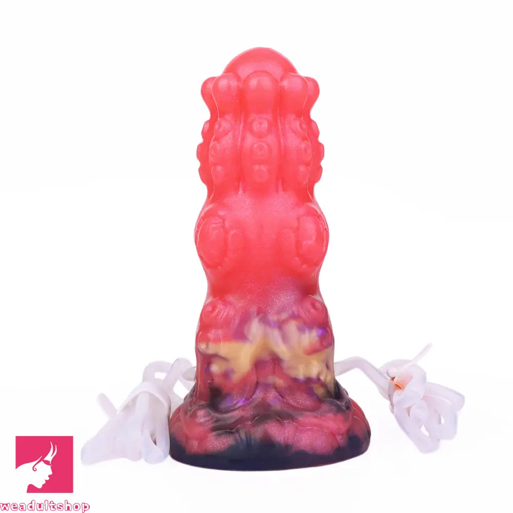 5.91in Fantasy Weird Silicone Soft Inflatable Spraying Water Dildo For Sex