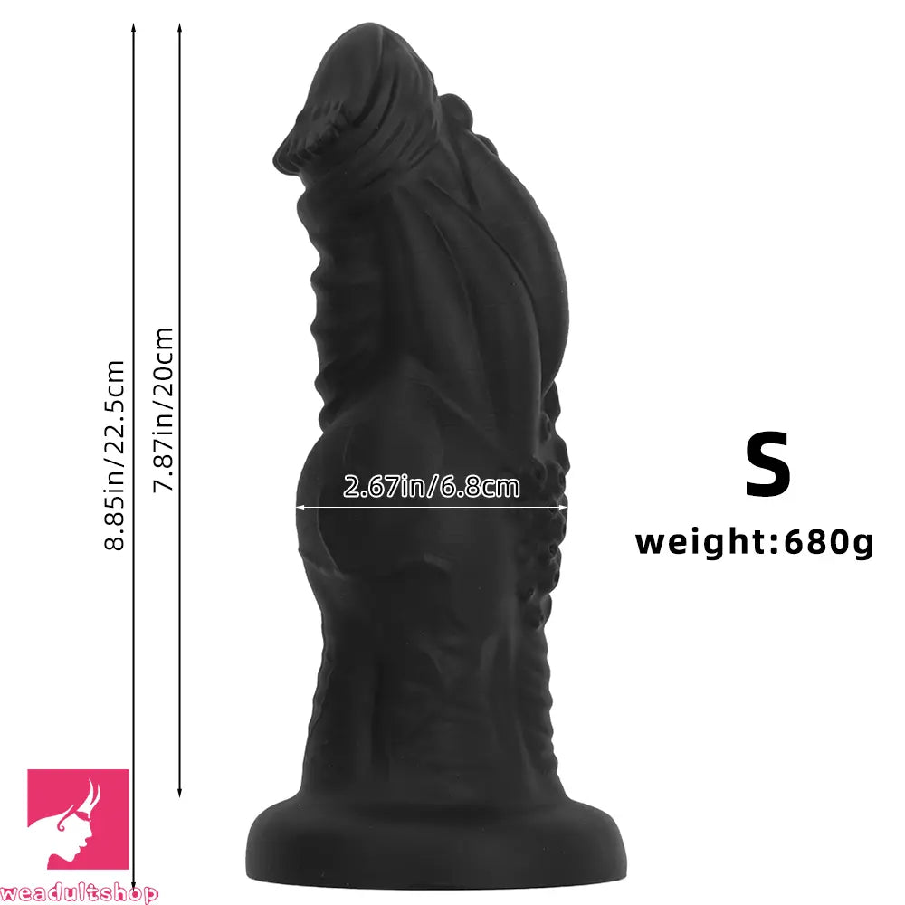 8.85in 9.64in 10.23in 11.41in 12.59in Odd-shaped Large Silicone Anal Dildo
