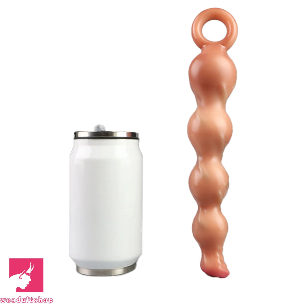 10.2in Big Vibrating Silicone Soft Pulling Beads Horse Dildo With 3 Motors