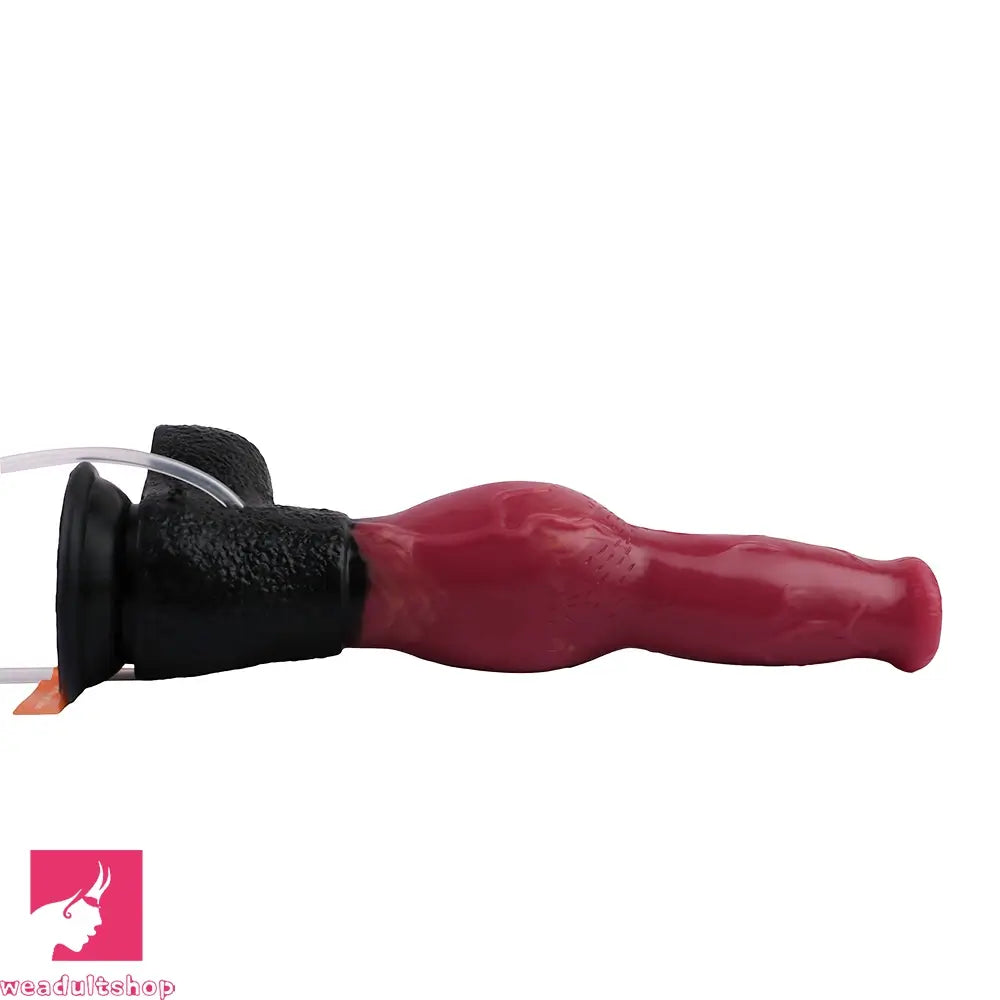 10.98in Dog Knot Ejaculating Inflatable Soft Silicone Dildo For Cock Sex