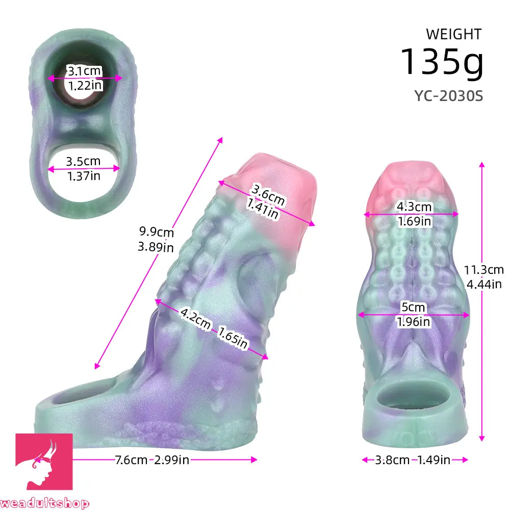 4.44in 4.92in Tendril Geist Odd Hollow Dildo Sleeve For Cock Extension