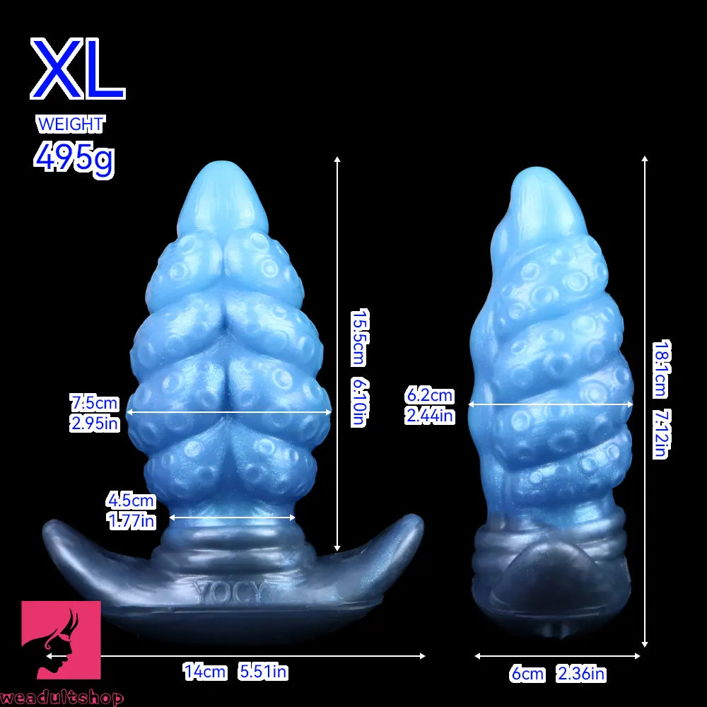 2.91in-9.05in Octopus Vibrating Anchor Dildo Anal Plug Wearable Mouth Gag