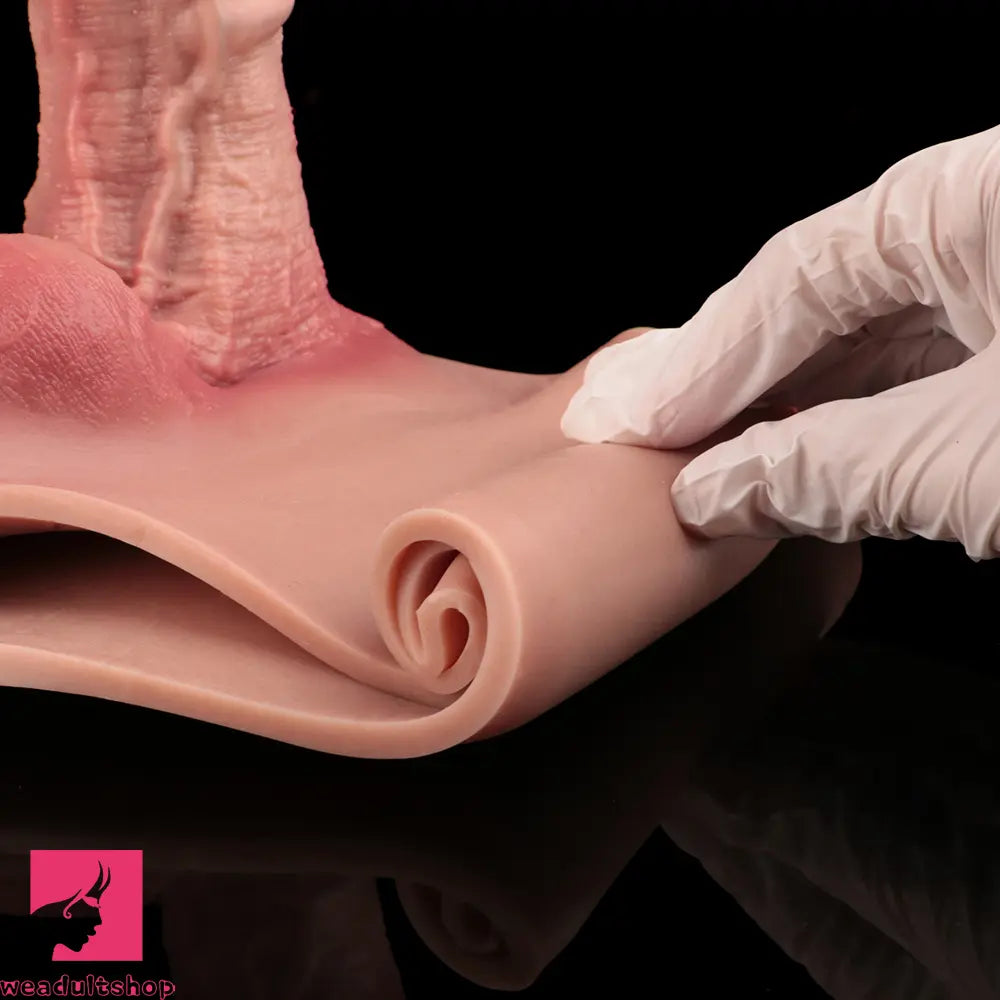 9.06in Hollow Penis Dildo Sleeve Silicone Soft Pants For Vaginal Sex Toy
