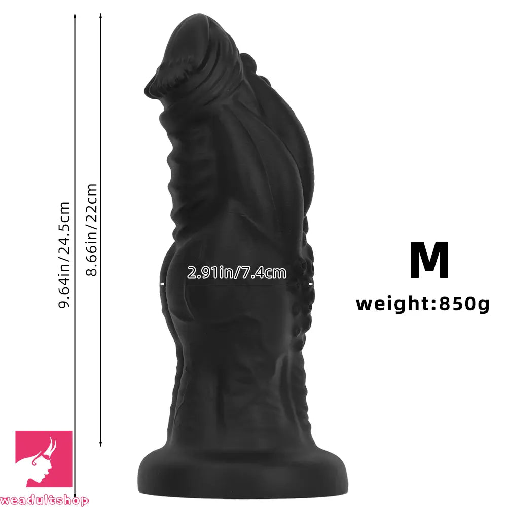 8.85in 9.64in 10.23in 11.41in 12.59in Odd-shaped Large Silicone Anal Dildo