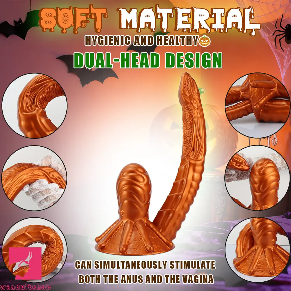 11.81in 17.7in Dual Ended Alien Anal Plug Soft Fantasy Dildo Anal Massage Dilator