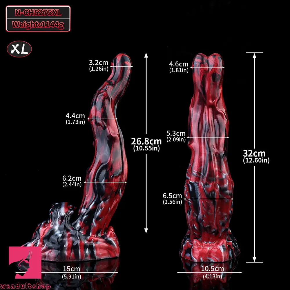 5.51in 7.56in 9.84in 12.6in 17.72in Monster Silicone Creature Penis Dildo