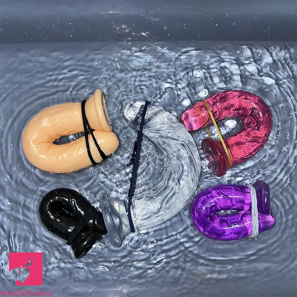 6.1in 6.7in 7.48in 8.26in 9.05in Soft Realistic Jelly Transparent Prostate Dildo