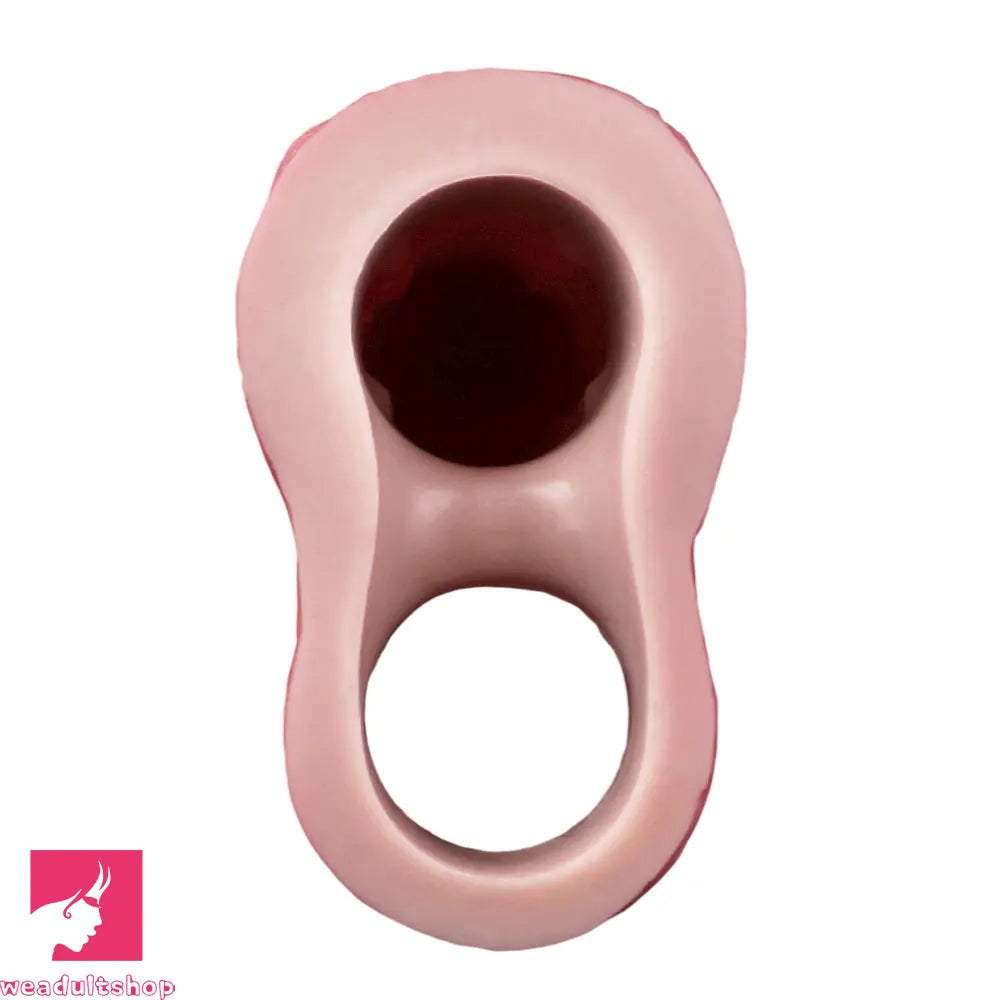 6.46in Simulated Genitals Blue Veins Hollow Cock Sleeve With Penis Ring