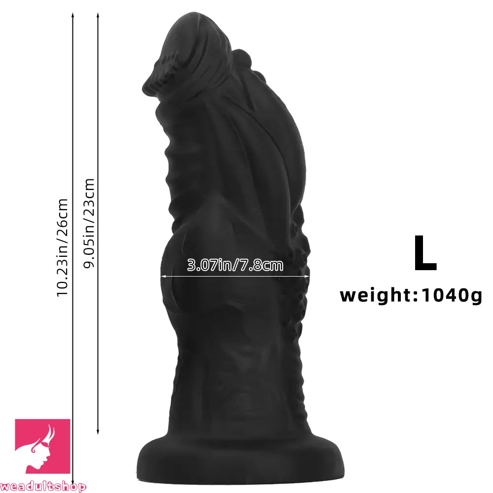 8.85in 9.64in 10.23in 11.41in 12.59in Odd-shaped Large Silicone Anal Dildo