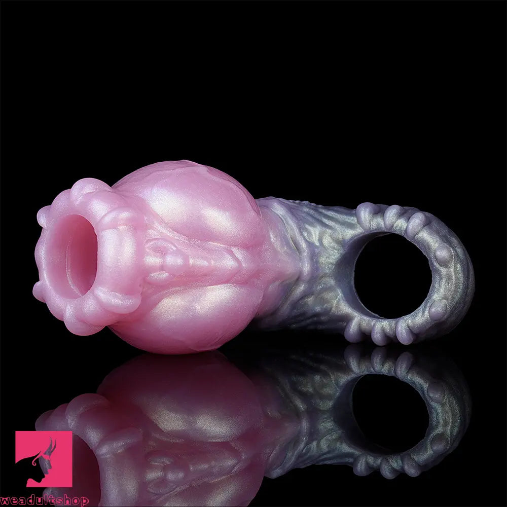 4.17in 4.84in 5.62in Monster Knot Cock Sleeve Dildo Hollow Male Penis
