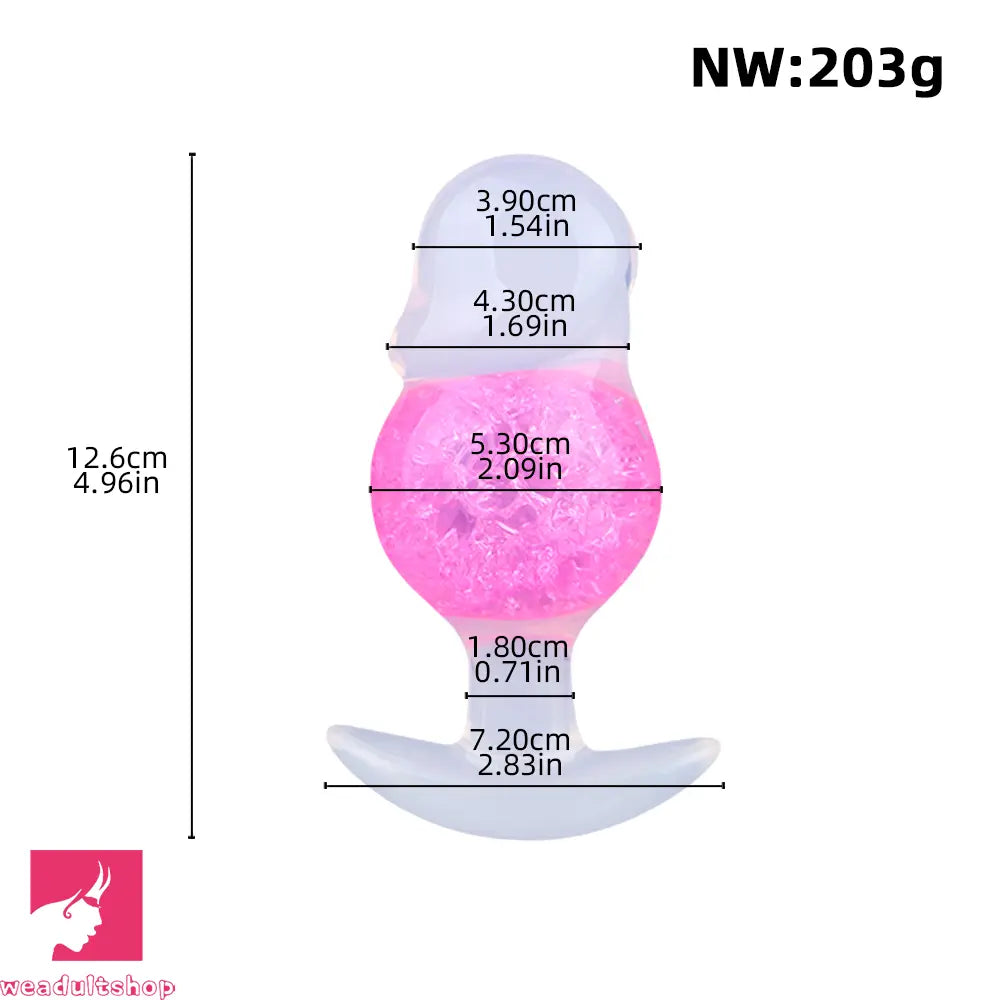 4.96in Luminous Silicone Anal Beads Dildo Anal Sex Toy For Adult Cock