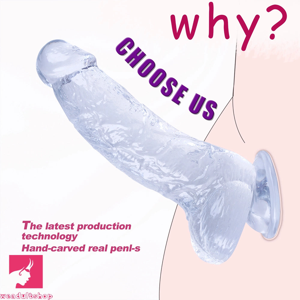 7.87in Realistic Penis PVC Skin Feel Phallus Skin Sex Toy For Women