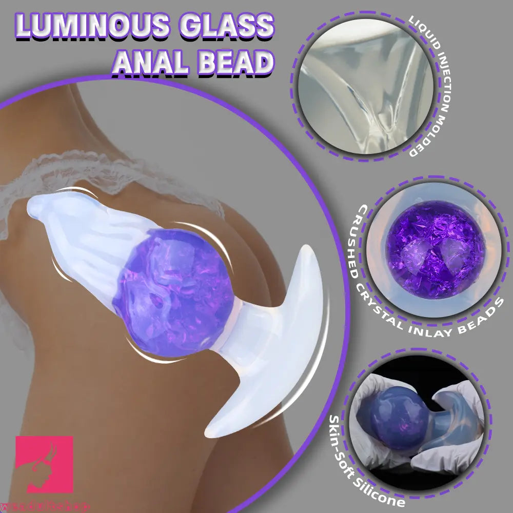 5.51in Luminous Silicone Anal Beads Dildo Anal Sex Toy For Women Sex