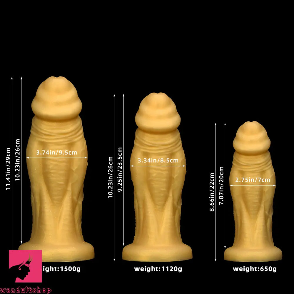 8.66in 10.23in 11.41in Extra Large Silicone Soft Anal Expansion Cock Dildo