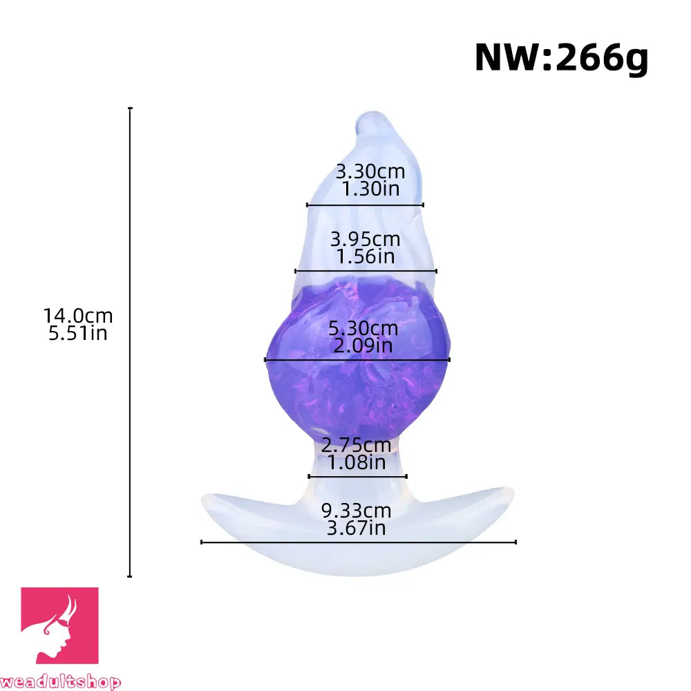 5.51in Luminous Silicone Anal Beads Dildo Anal Sex Toy For Women Sex