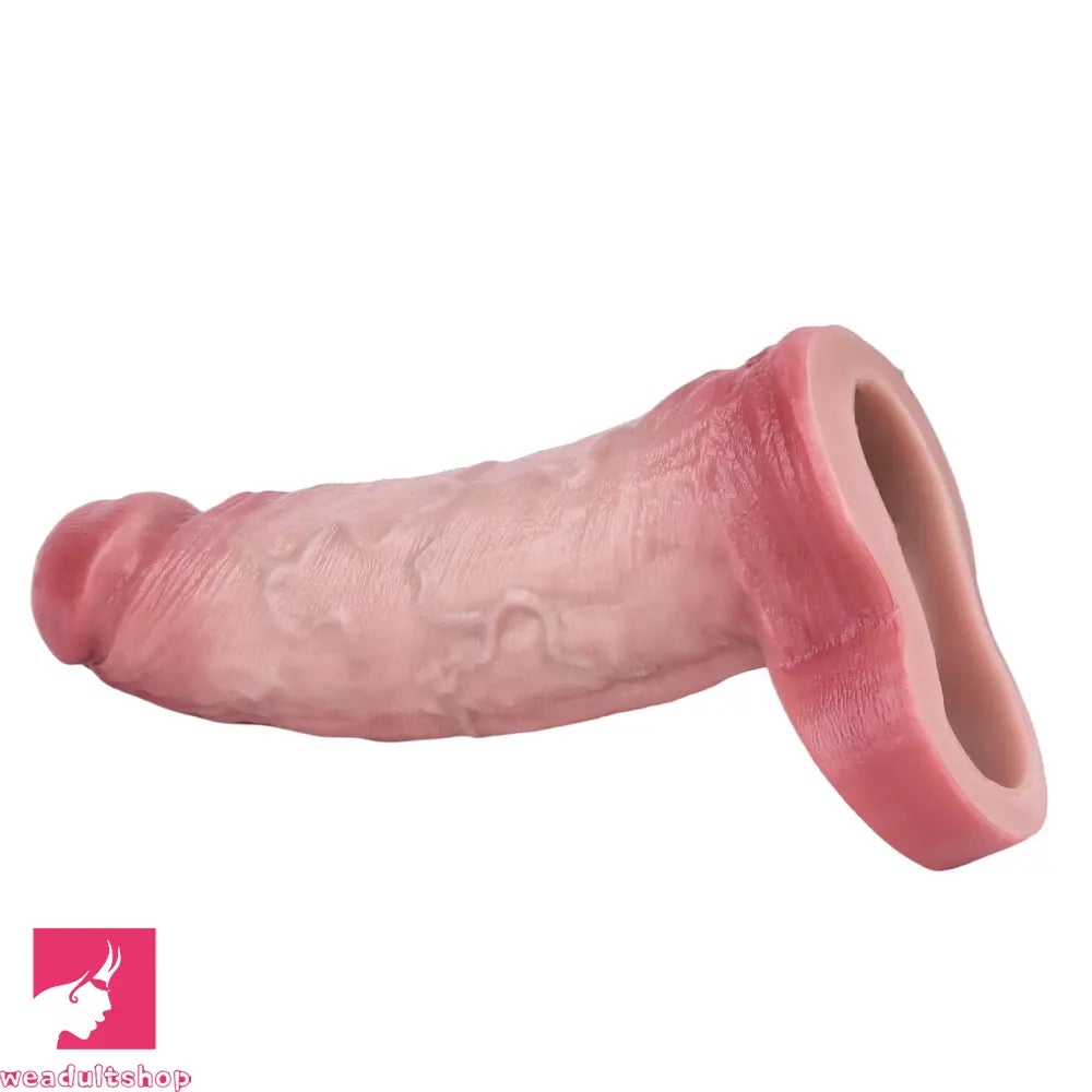 4.96in 6.42in Realistic Penis Cock Dildo Sleeve Extender For Women Clit