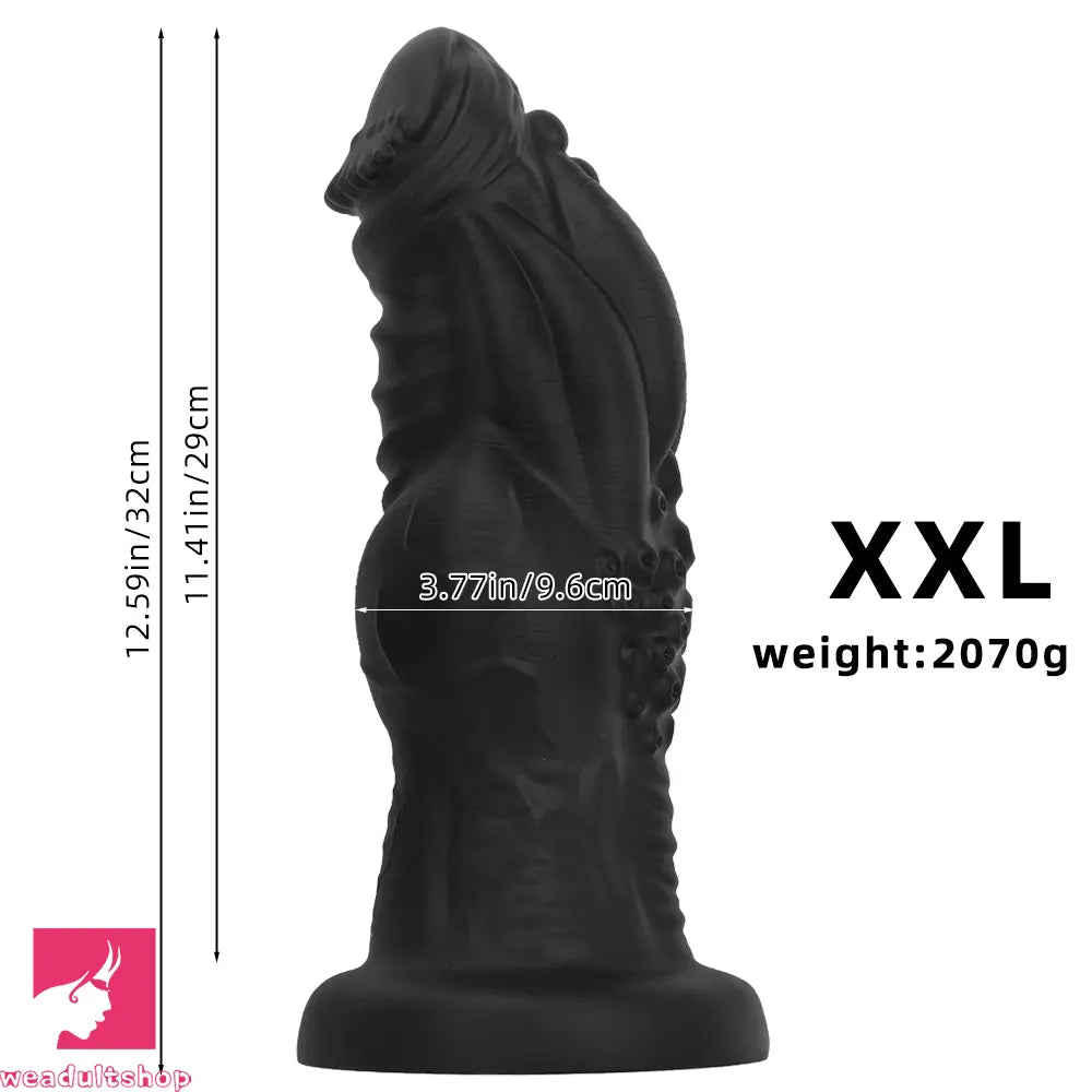 8.85in 9.64in 10.23in 11.41in 12.59in Odd-shaped Large Silicone Anal Dildo