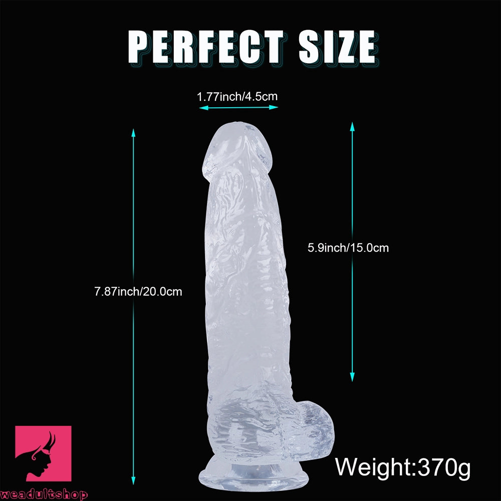 7.87in Realistic Penis PVC Skin Feel Phallus Skin Sex Toy For Women