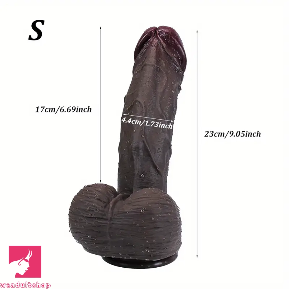 9.05in 9.84in 11.42in 12.6in Realistic Large Soft Silicone Cock Dildo