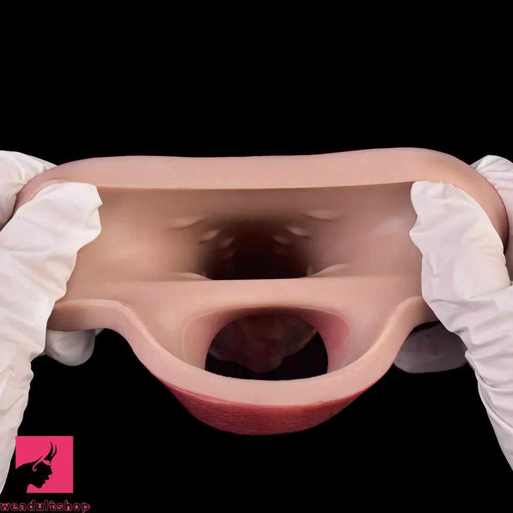 8.46in Vibrating Cock Remote Silicone Hollow Dildo Sleeve Uncut Extender