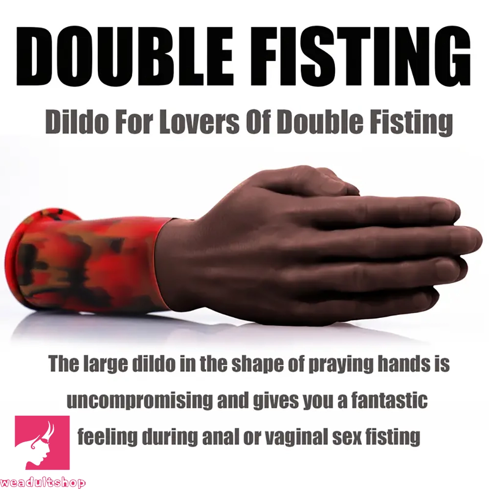12.6in Double Fisting Realistic Hand Design Soft Liquid Silicone Cock Dildo