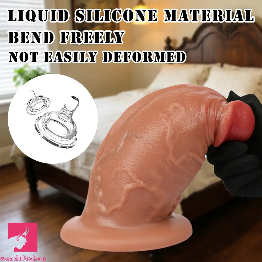6.1in 7.48in 8.66in 9.44in Thick Real Penis Silicone Cock Toy For Novelty Love
