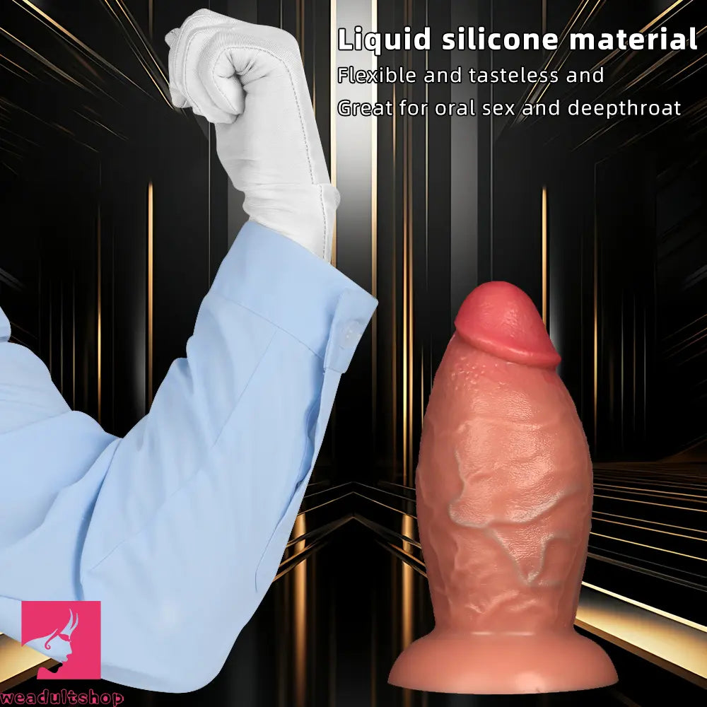 8.85in Liquid Silicone Dual Hardness Super Large Thick Cock Flexible Dildo