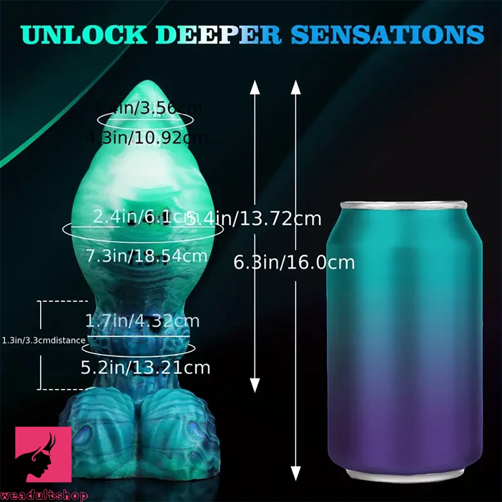 6.3in Belly Fantasy Silicone Realistic Fat Dildo For Anal Play Cock Sex Toy