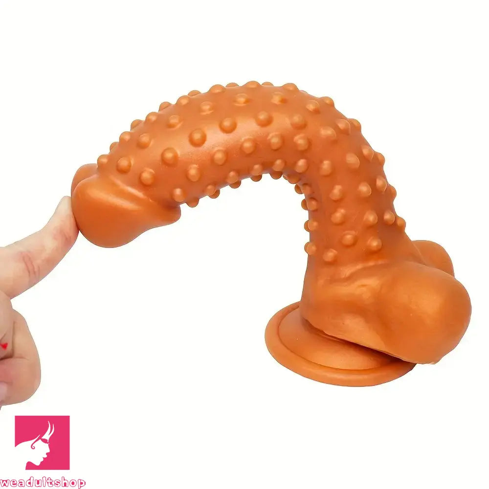 8.27in Silicone Spiked Intimate Vaginal Massager Dildo For Men Couples