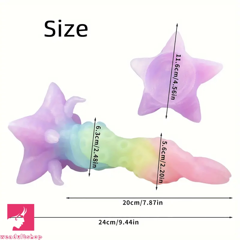 9.44in Colored Silicone Octopus Tentacle Soft Large Dildo Sex Love