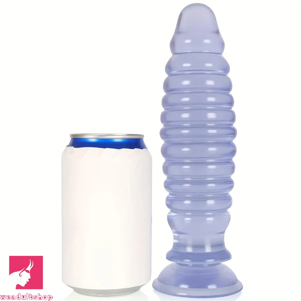 8.58in PVC Threaded Butt Plug Dildo with Suction Cup Prostate Couples