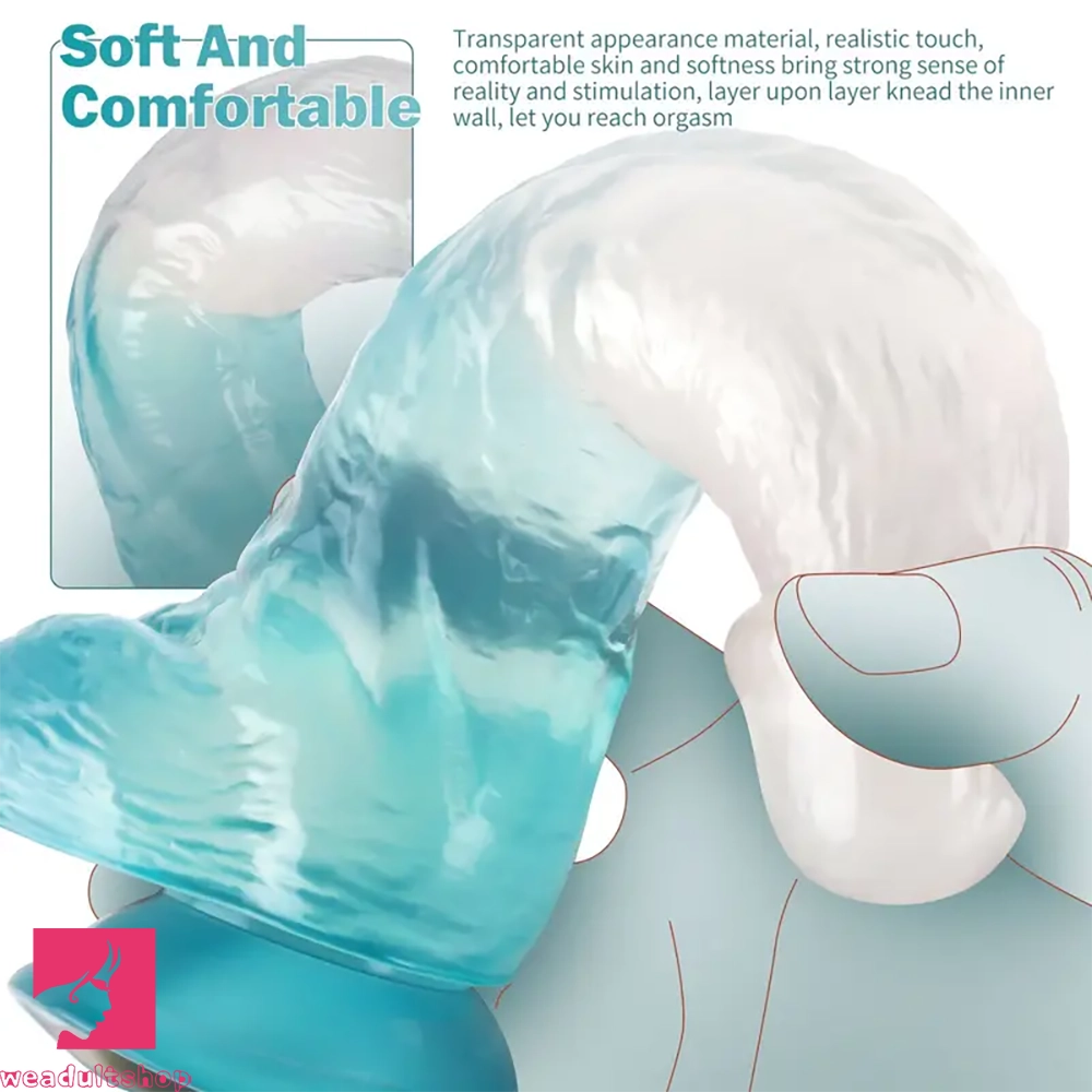 8.07in TPE G Spot Dildo With Vein Suction Cup Base Prostate Adult Sex Toy