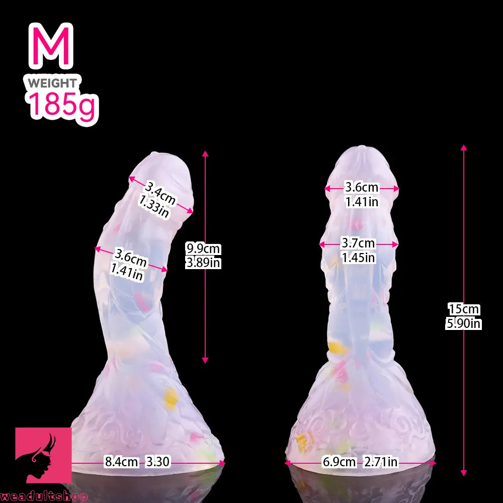 4.68in 5.9in 7.16in 8.26in Fantasy Spiked Silicone Soft Dildo With Key Chain