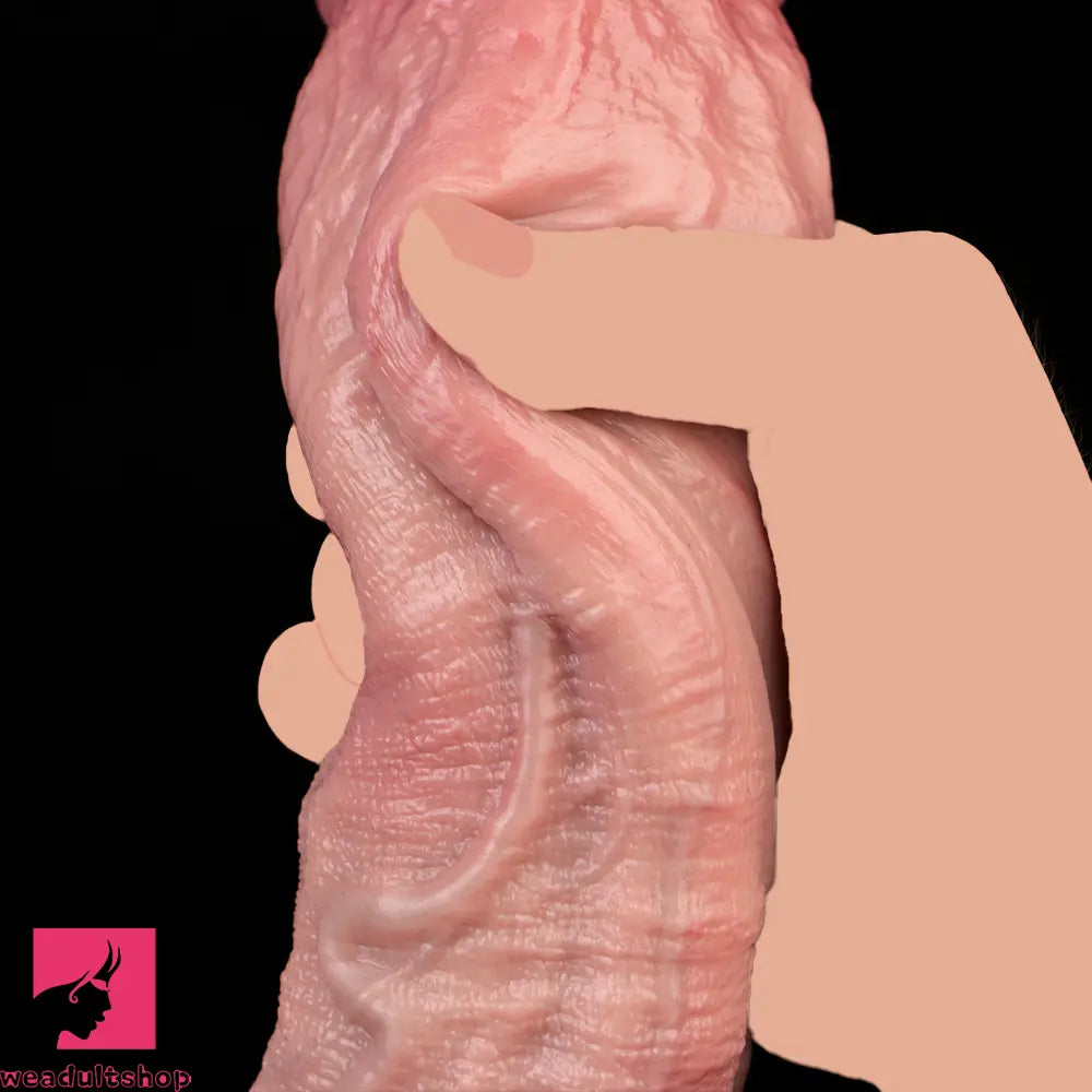 9.65in Double-layer Liquid Silicone Skin-like Soft Dildo For Couples Sex