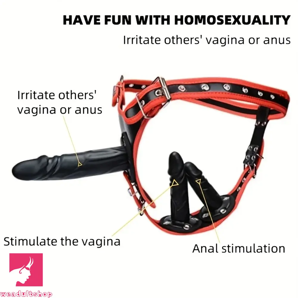 3.94in 5.31in 6.89in Wearable Useful Detachable Strap on Dildo Pants