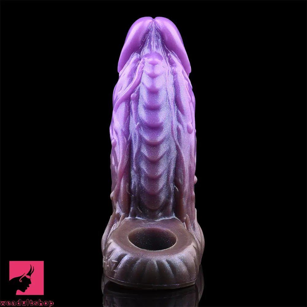6.18in Dragon Fantasy Hollow Spiked Soft Dildo Sleeve For Cock Enlargement