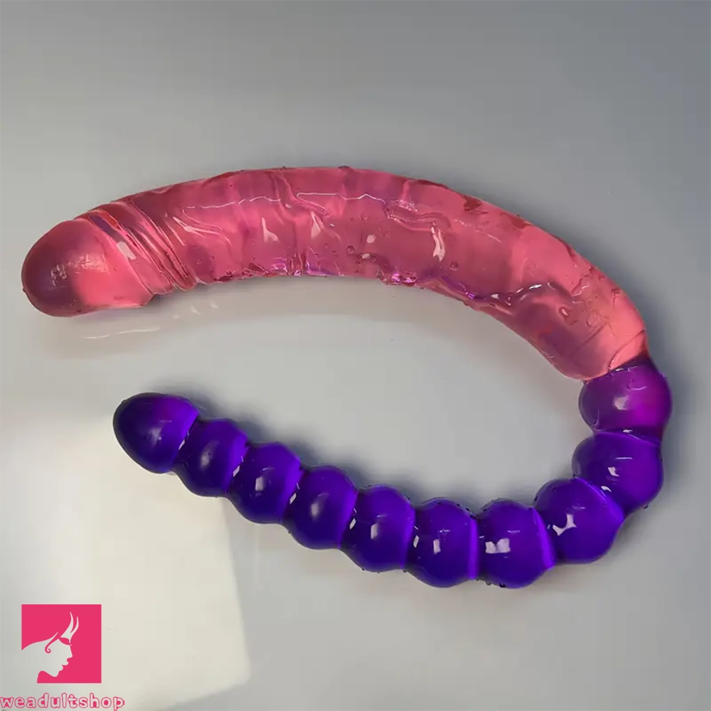 17.8in Long Double-headed Dildo Penis G Spot Women Anal Vulva Dual-use